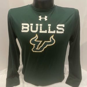 Adult Sz S Under Armour USF University of South Florida Bulls long sleeve shirt